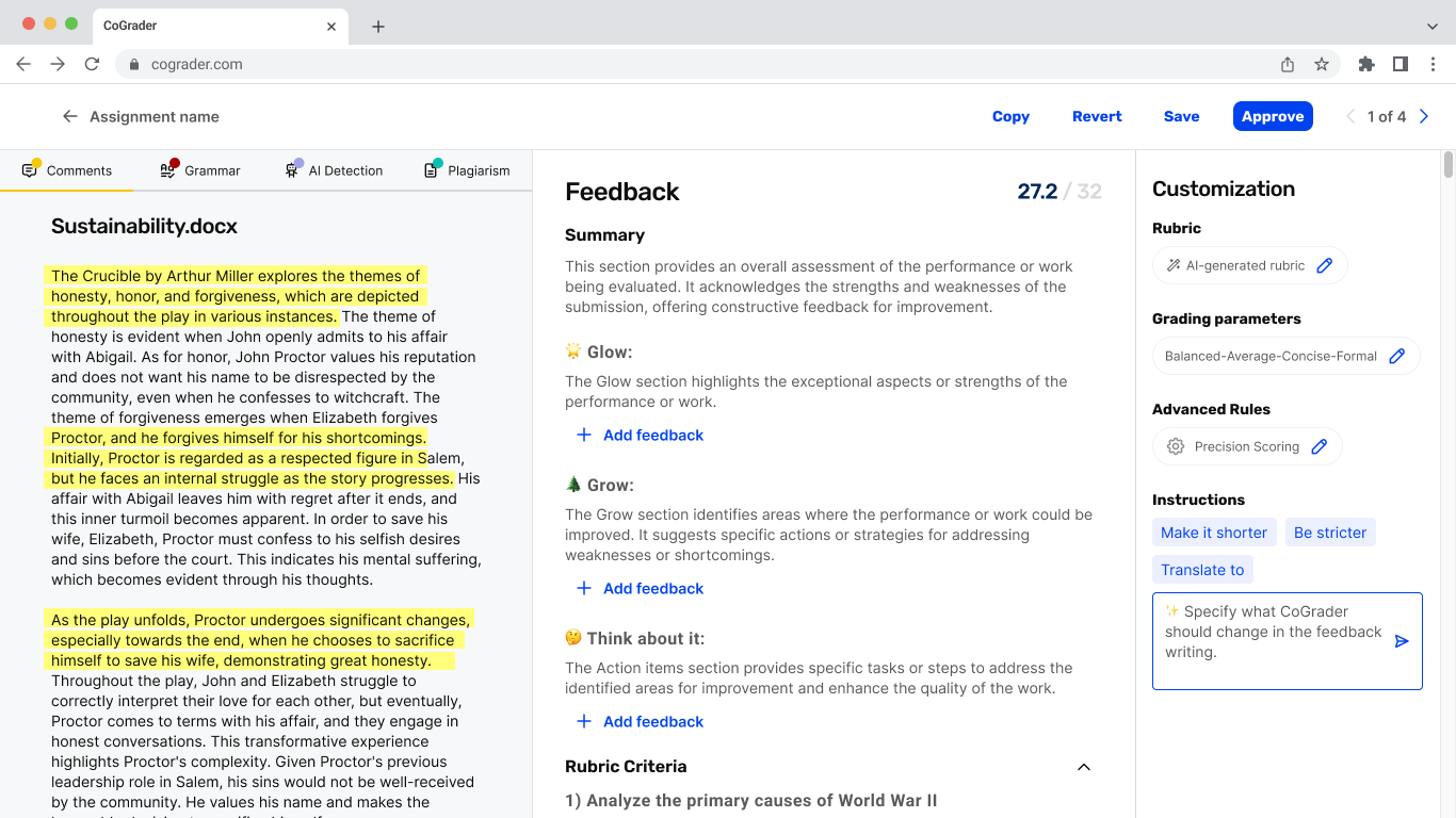 Highlights – Comments